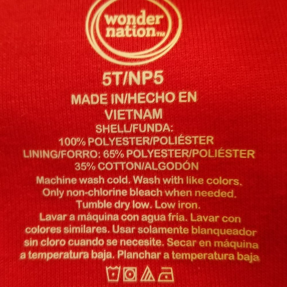 Wonder Nation Hoodie Jacket Re, Black Boys Size 5T - Picture 3 of 4